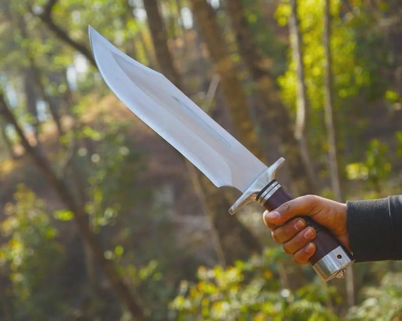 Handmade Bowie Knife Set: High Carbon Steel Blade