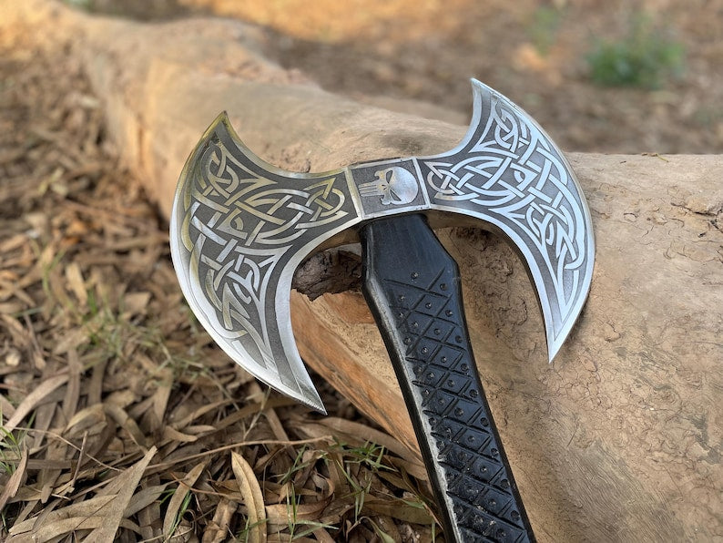 Handmade Carbon Steel Double Head Viking Axe