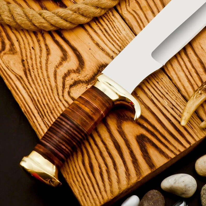 16" Massive D2 STEEL Hunting Knife Crocodile Dundee Fixed Blade Bowie Knife