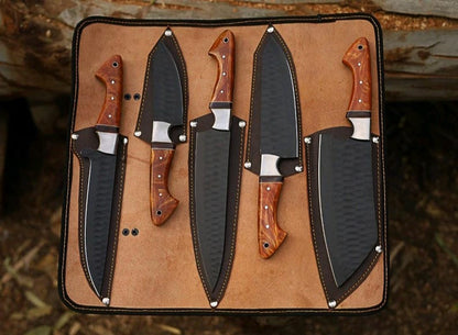 Carbon Steel Hammered Blade & Wood Handle