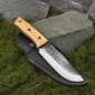 Hand Forged Bushcraft Knife with Leather Case.