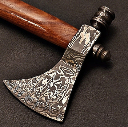 Handmade Damascus Steel Tomahawk / SK Axe with Rose wood Handle
