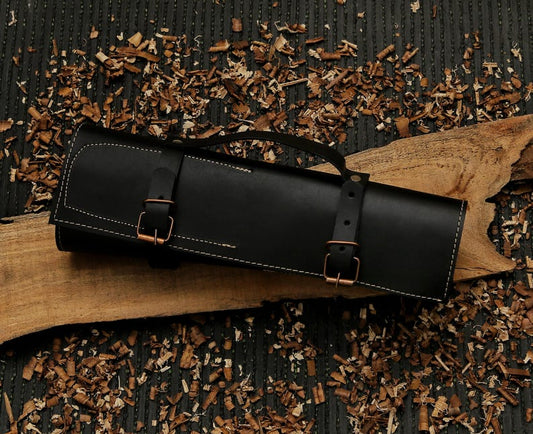 Handmade Damascus Chef Knife Set, Forged BBQ Knives, Wood Handle