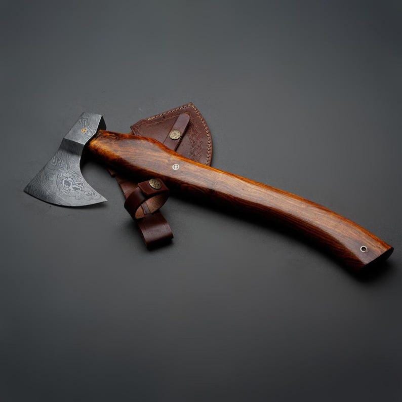 Handmade Damascus Steel Camping Hatchet