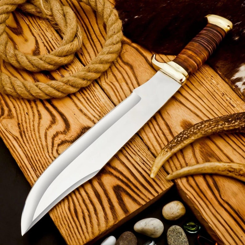 16" Massive D2 STEEL Hunting Knife Crocodile Dundee Fixed Blade Bowie Knife