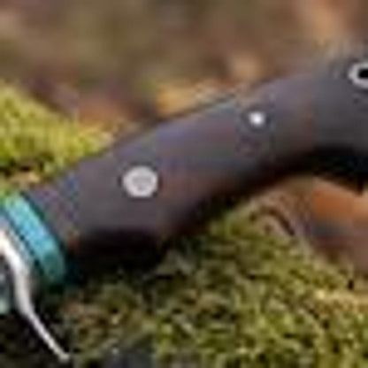 Handmade Damascus Hunting Knife | Full Tang Survival Knife with Walnut Handle Bushcraft Camping Gift