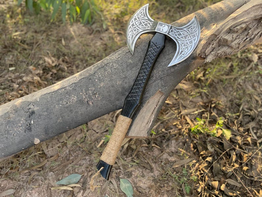 Handmade Carbon Steel Double Head Viking Axe
