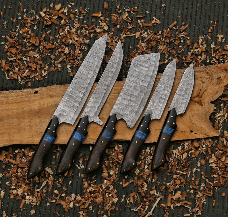Handmade Damascus Steel Chef Knife Set