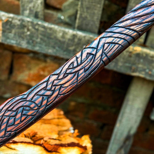 Hand Forged Viking Axe  High Carbon Steel, Wooden Handle