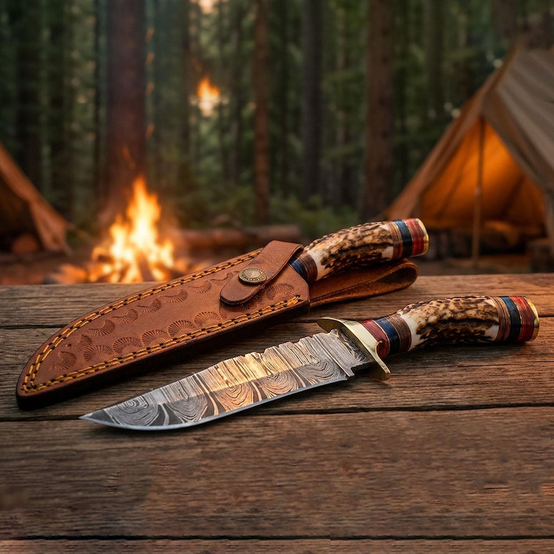 10 inch Damascus Steel Hunting knife