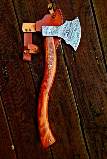 Damascus handmade custom Axe by Bladevista International Knives
