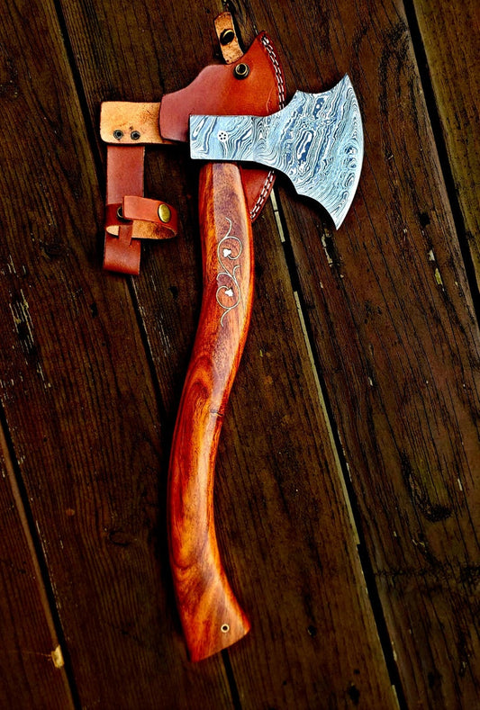 Damascus handmade custom Axe by Bladevista International Knives