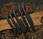 Handmade Damascus Chef Knife Set, Forged BBQ Knives, Wood Handle