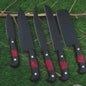 Handmade High Carbon Steel Chef Knife Set, Rosewood Resin Handle with sheath