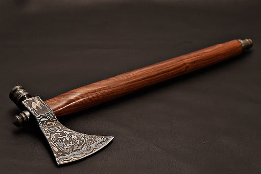 Handmade Damascus Steel Tomahawk / SK Axe with Rose wood Handle