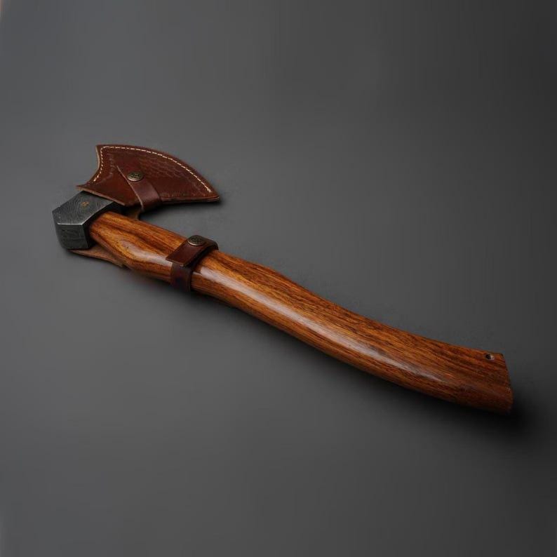 Handmade Damascus Steel Camping Hatchet