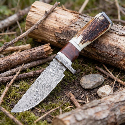 Handmade Damascus Steel Skinner Knife