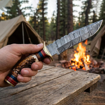 10 inch Damascus Steel Hunting knife
