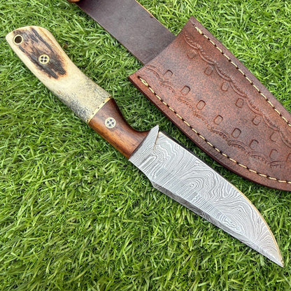 Personalised Handmade Damascus Steel Hunting Knife