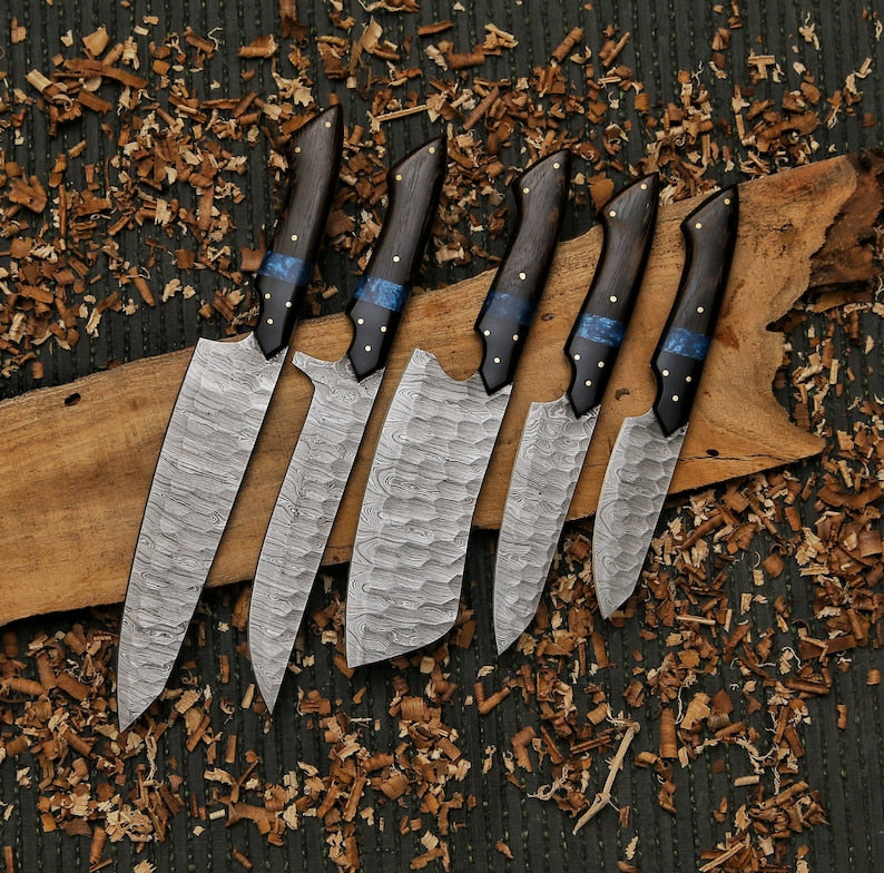 Handmade Damascus Steel Chef Knife Set