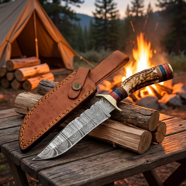 10 inch Damascus Steel Hunting knife