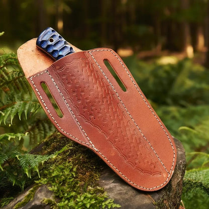 Handmade Damascus Steel Hunting Knife | Resin Handle | Fixed Blade