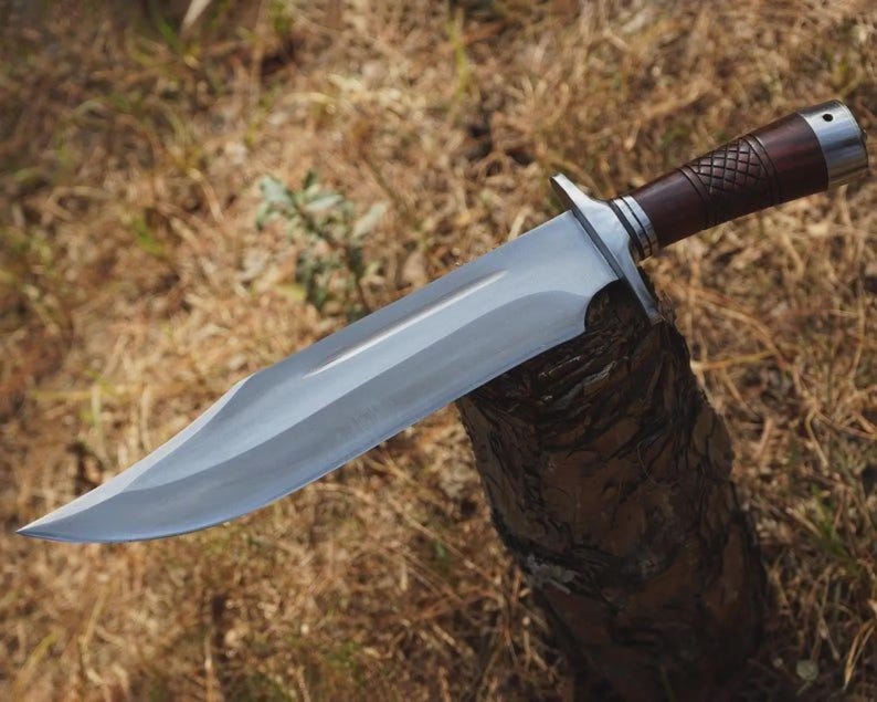 Handmade Bowie Knife Set: High Carbon Steel Blade