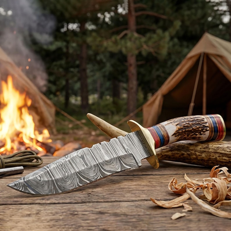 10 inch Damascus Steel Hunting knife