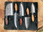 Hand Forged Carbon Steel Chef's Knife Set of 5 BBQ Knife Kitchen Knives