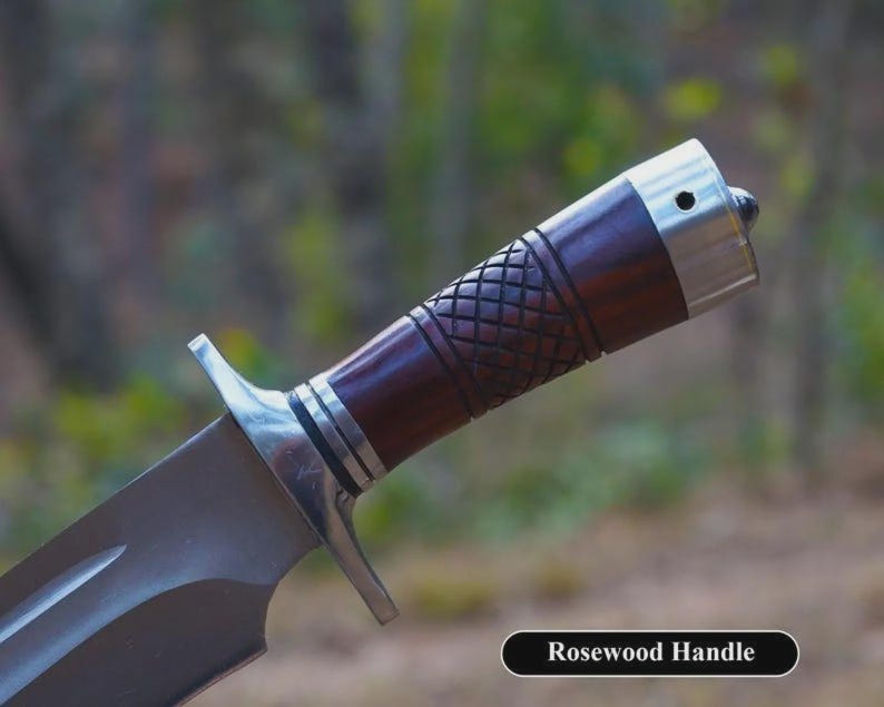 Handmade Bowie Knife Set: High Carbon Steel Blade