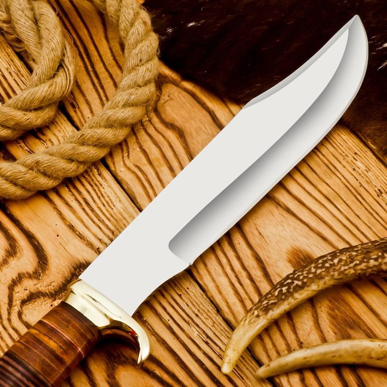 16" Massive D2 STEEL Hunting Knife Crocodile Dundee Fixed Blade Bowie Knife