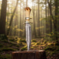 Handmade Damascus Steel Bowie/Hunting Knife | Camel Bone Handle | Fixed Blade