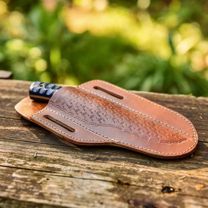 Handmade Damascus Steel Hunting Knife | Resin Handle | Fixed Blade