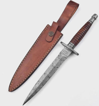 ARKANSAS Toothpick Dagger Damascus Medieval