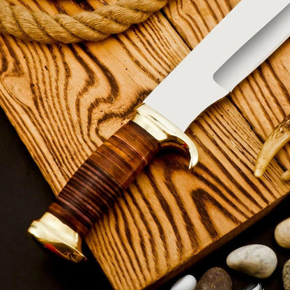 16" Massive D2 STEEL Hunting Knife Crocodile Dundee Fixed Blade Bowie Knife